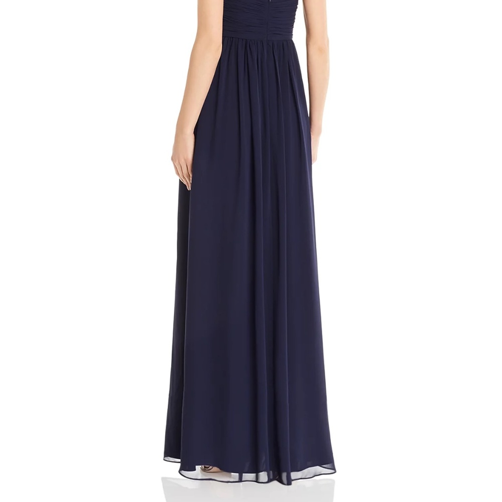 Eliza J shirred goddess gown in navy size 14w. - Picture 5 of 6